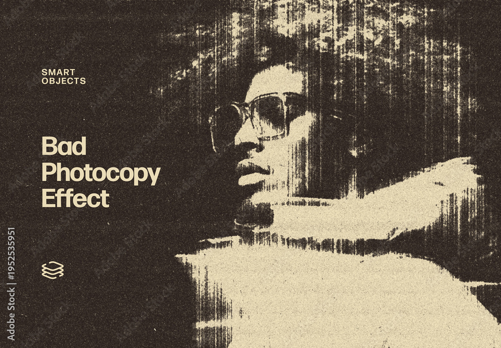 Bad Photocopy Effect Mockup Stock Template | Adobe Stock