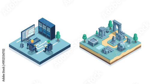 A contemplative woman stands looking out at a vast landscape. Ideal for illustrating themes of freedom, aspiration, or personal journey, it's a versat