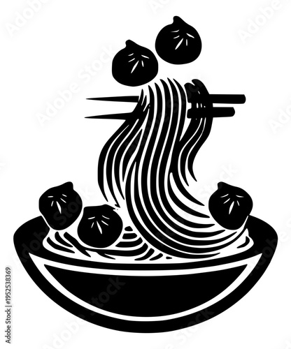 Noodles with dumplings / ramen with gyoza