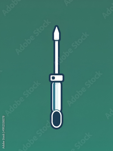 Flathead screwdriver icon in outline vector style