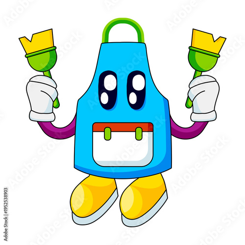 A flat stylA flat style illustration representing art apron
