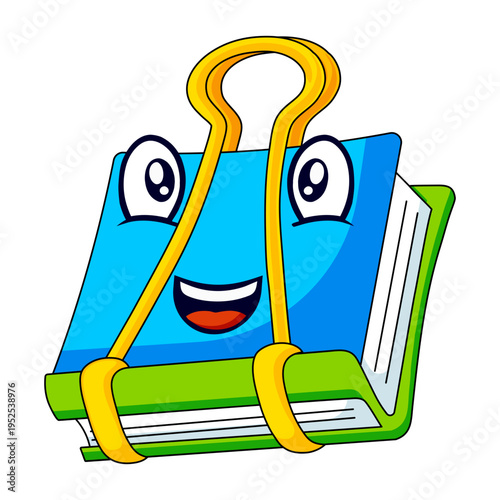 A flat style illustration showing paper clipper
