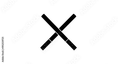 Large Black X Mark Symbol.