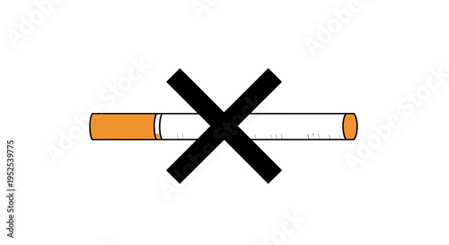 No Smoking Cigarette Ban Symbol.