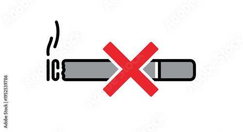 No Smoking Cigarette Warning Symbol 1.