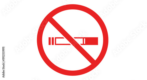 No Smoking Prohibition Warning Sign Symbol.