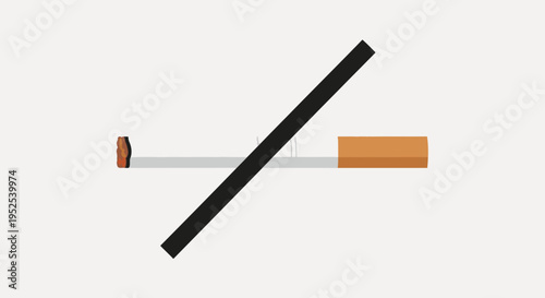 No smoking symbol with cigarette.