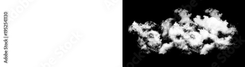 Fotografie PNG image of Fluffy white cloud formation with soft textures and varying densities perfect for sky composites on transparent background