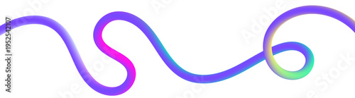 Vibrant Ribbon Color Line Wave Design, Flowing Gradient Curves Abstract Background for Creative Projects.