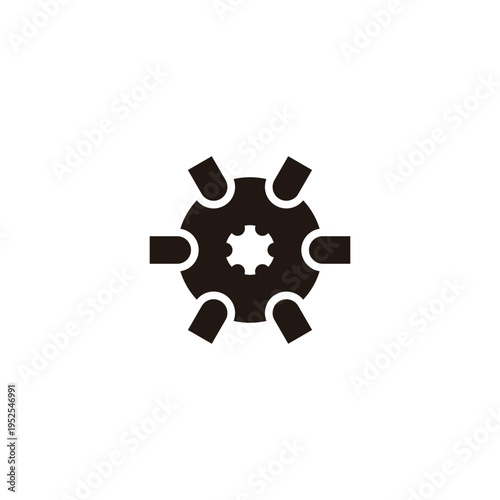 tool, bullets geometric symbol simple logo vector