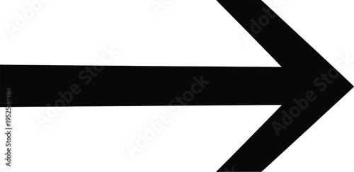 A large black arrow pointing to the right on a white background