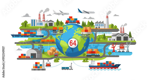Global Logistics and Supply Chain Network - Worldwide Shipping and Transport