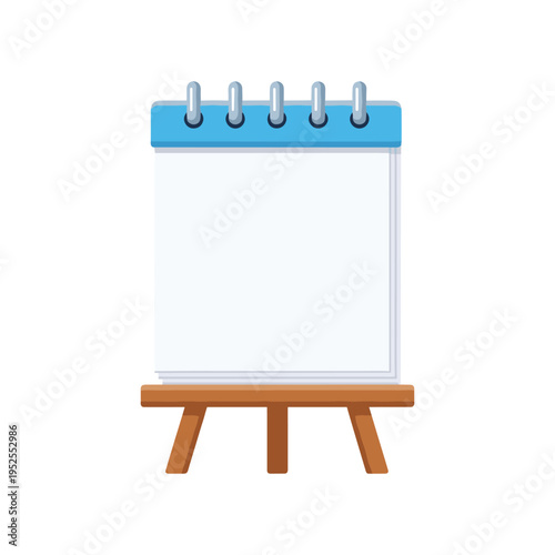 A calendar on a wooden easel
