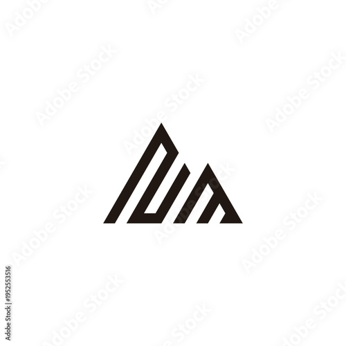 Free Download Letter N and m mountains geometric symbol simple logo vector - GFXLoad