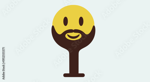 A smiling emoticon with a chocolate treat.