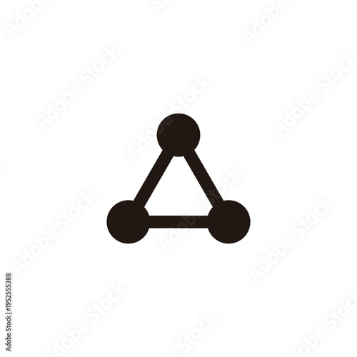 Letter A elements, triangle geometric symbol simple logo vector