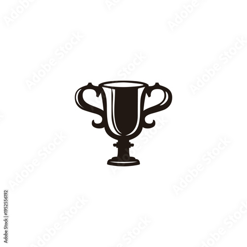 Trophy, illustration geometric symbol simple logo vector