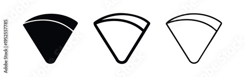 Temaki Sushi Hand Roll Icon Set with Solid, Outlined, and Thin Line Styles