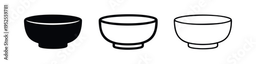 Obraz na płótnie Minimalist Ceramic Tea Cup or Small Bowl Icon Pack