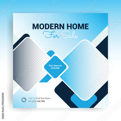 Professional Real Estate Marketing Banner for House Sale Promotion, luxury property banner, real estate clean layout, home sale promotion template