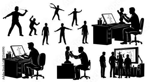 Business people working in office.