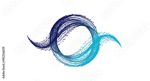 Abstract Circular Flowing Lines, Dynamic Energy Stream, Modern Design Element
