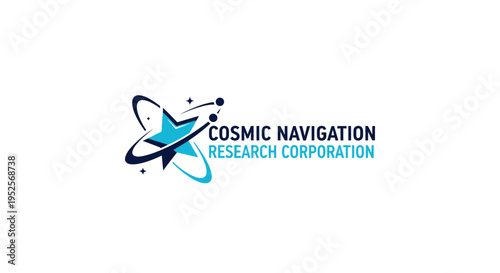 Abstract Futuristic Technology Logo with Orbital Elements