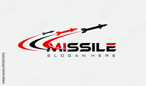 missile logo vector with modern