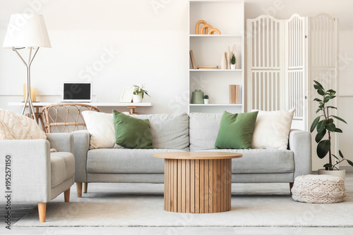 Interior of light living ro...