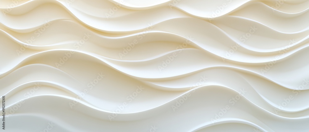 Fototapeta premium Elegant Monochrome Wave Pattern Background Featuring Soft Gradient Shades from Beige to Warm Cream
