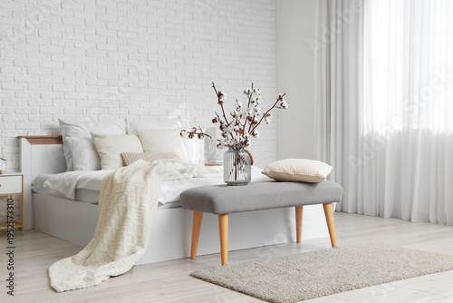 Interior of stylish bedroom...