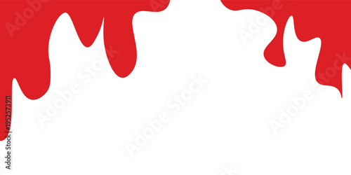 melting blood vector illustration with white background. dripping red paint. liquid tomato sauce. ketchup splatter.