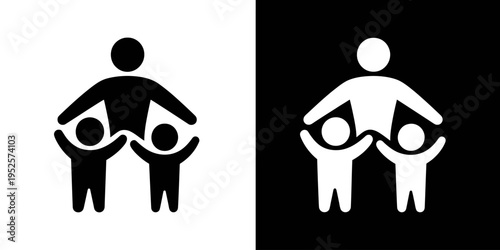 Family support and protection  people helping each other  teamwork and unity