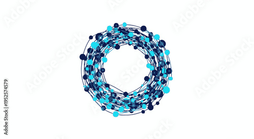 Abstract Network Connection Concept with Circular Design