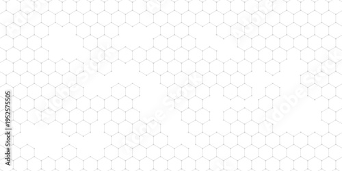 Abstract background of hexagons pattern and chemical engineering, genetic research, molecular structure. Vector illustration for innovation technology concept