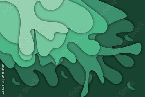 Abstract green liquid splash art