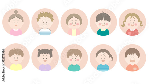 子供たちのアイコンセット