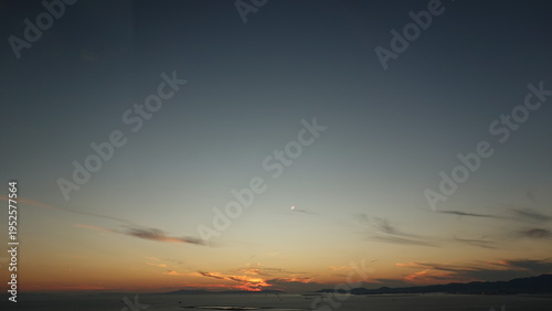 夕焼けと海