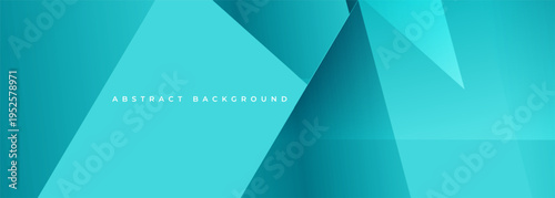 Vibrant teal angular abstract background with dynamic triangular facets and glowing gradients, energetic modern mood, bold contrast and layered geometry ideal for startup hero headers, app ui