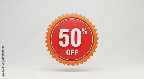50 percent off discount badge