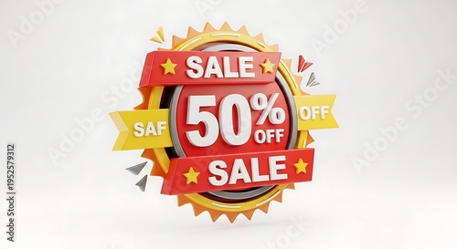Discount sale 50 percent off promotion