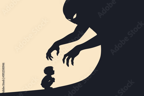 Child in Dysfunctional Family: Shouting Noise, Trauma, Fear, Authority & Pain