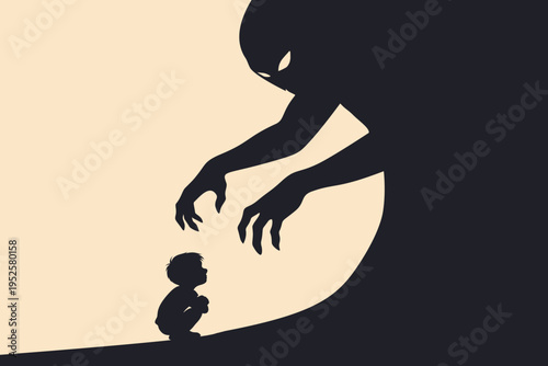 Child in Dysfunctional Family: Shouting Noise, Trauma, Fear, Authority & Pain