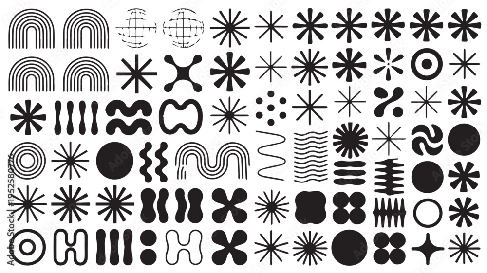 Fototapeta premium Abstract Geometric Shapes Vector Set for Modern Design Projects