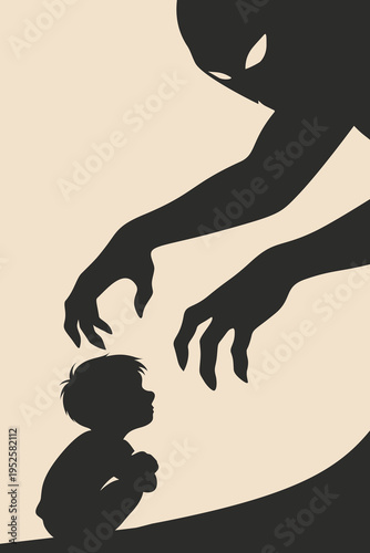 Child in Dysfunctional Family: Shouting Noise, Trauma, Fear, Authority & Pain