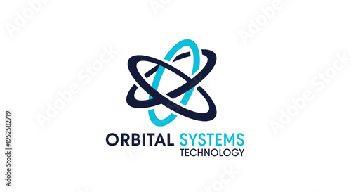 Abstract Orbital Network Technology Concept