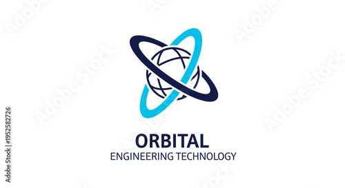 Abstract Orbital Network Technology Concept