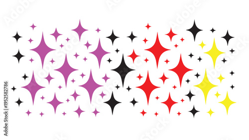 Abstract Sparkling Stars Pattern Background