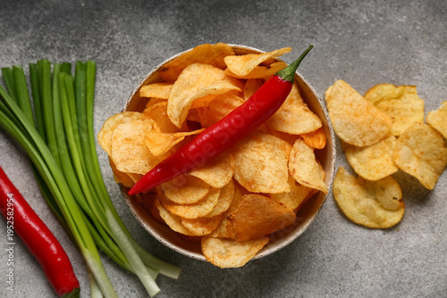 Bowl with delicious potato ...