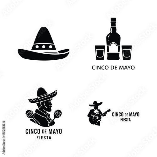 Cinco de Mayo Celebration Vector Icons